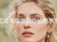 芜湖市厚唇治疗价格表部分一览(10月-4月厚唇治疗均价为：10520元)